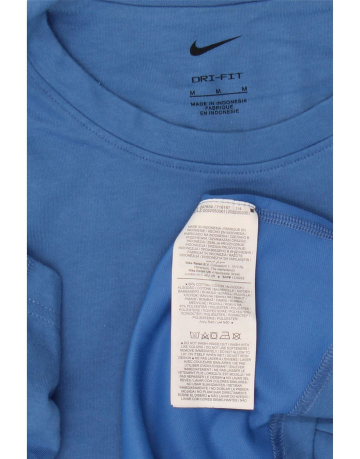 Ανδρικό μπλουζάκι Nike Dri Fit Μπλουζάκι από μεσαίο μπλε βαμβακερό