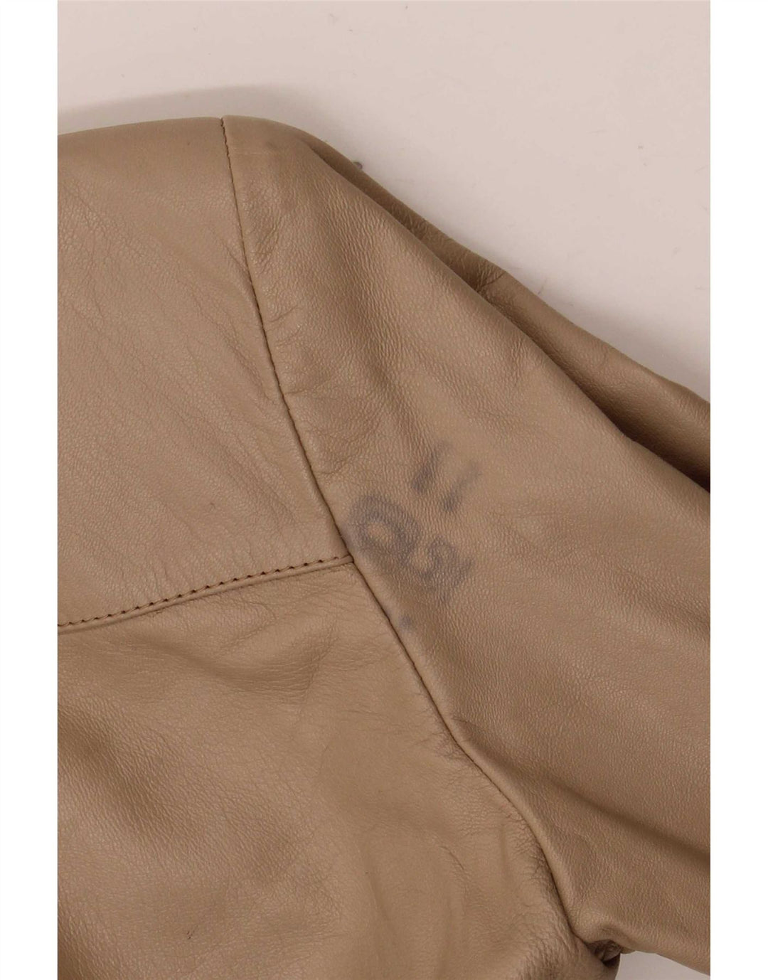 Vintage Γυναικείο Δερμάτινο Μπουφάν IT 42 Medium Beige