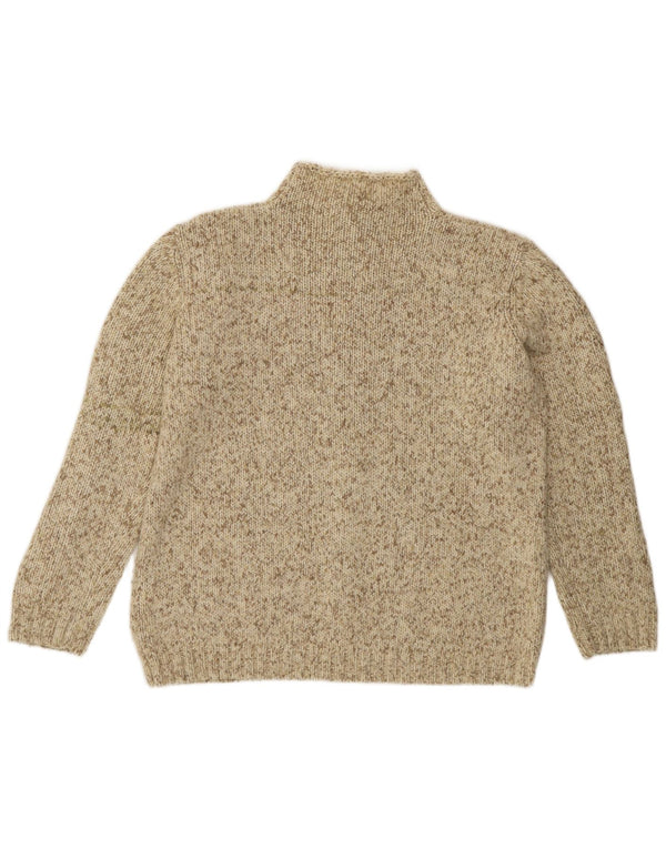 Γυναικείο πουλόβερ με λαιμό χελώνα VINTAGE IT 48 XL μαλλί σε μπεζ