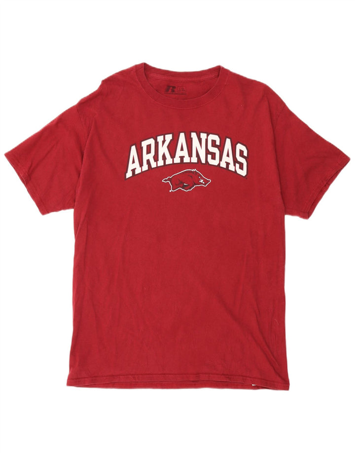 Γραφικό μπλουζάκι Russell Athletic Mens Arkansas Razorbacks Top μεγάλο κόκκινο