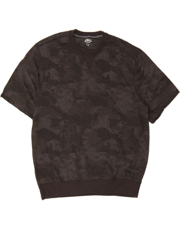 IZOD Mens Relaxed Classics Sweatshirt Jumper Medium Grey Camouflage Vintage Izod and Second-Hand Izod from Messina Hembry 
