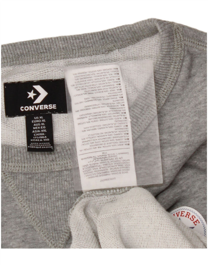 Γυναικείο φούτερ CONVERSE Jumper UK 18 XL Γκρι βαμβακερό
