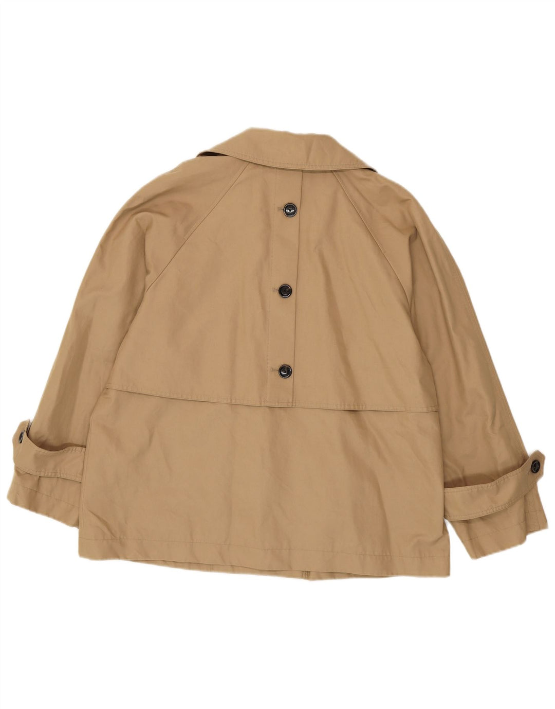 Massimo Dutti Γυναικεία κοντή υπερμεγέθη καμπαρντίνα UK 14 μεσαίο μπεζ βαμβακερό