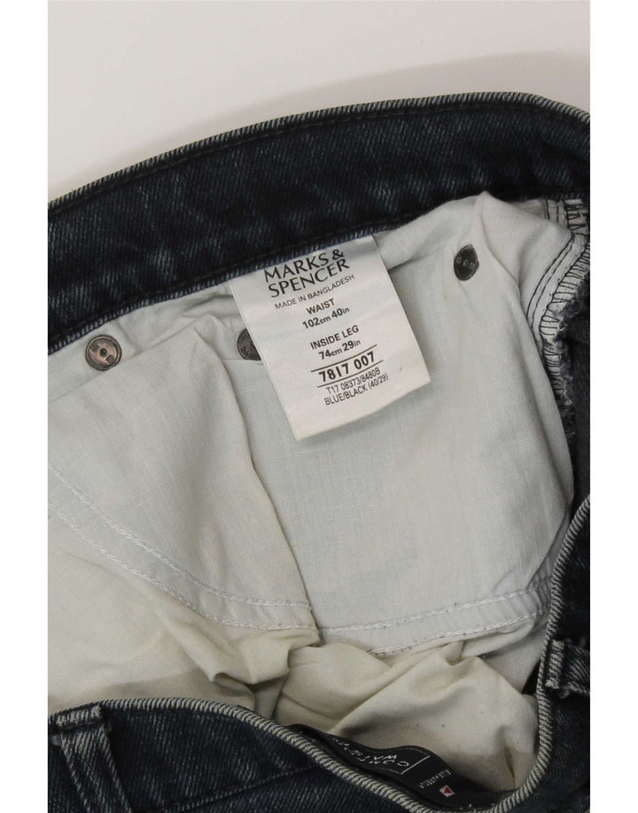 Ανδρικό τζιν κανονικό ίσιο Marks & Spencer W40 L26 Μπλε βαμβακερό