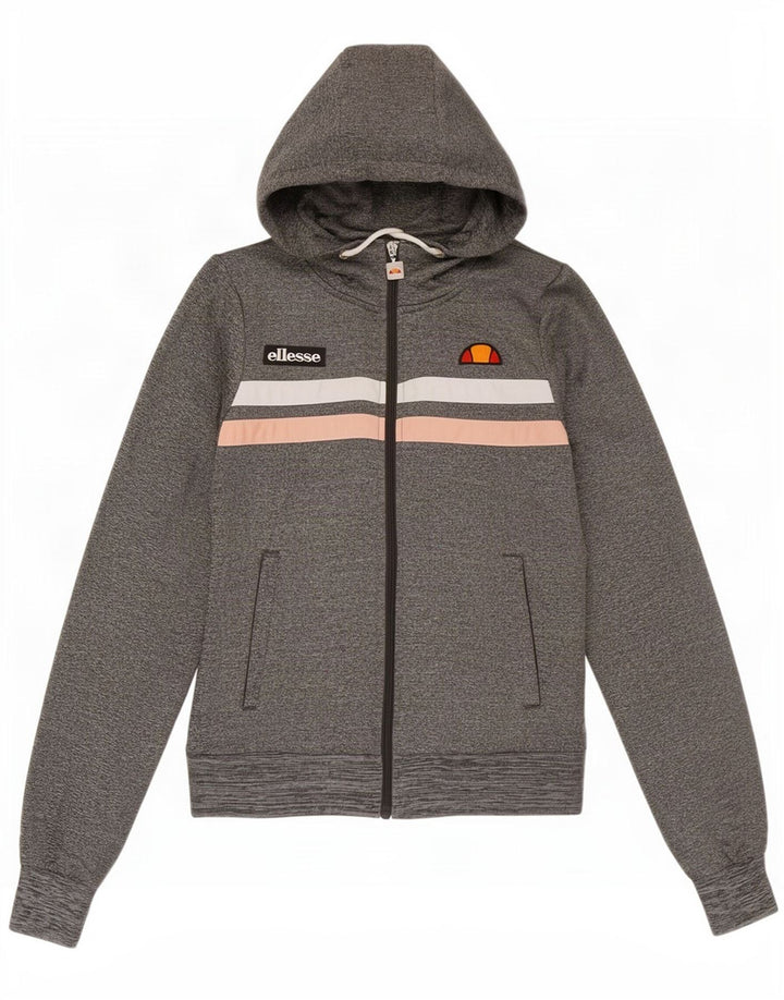 Ellesse Γυναικείο πουλόβερ με φερμουάρ UK 8 Small Grey Colorblock Πολυεστέρας