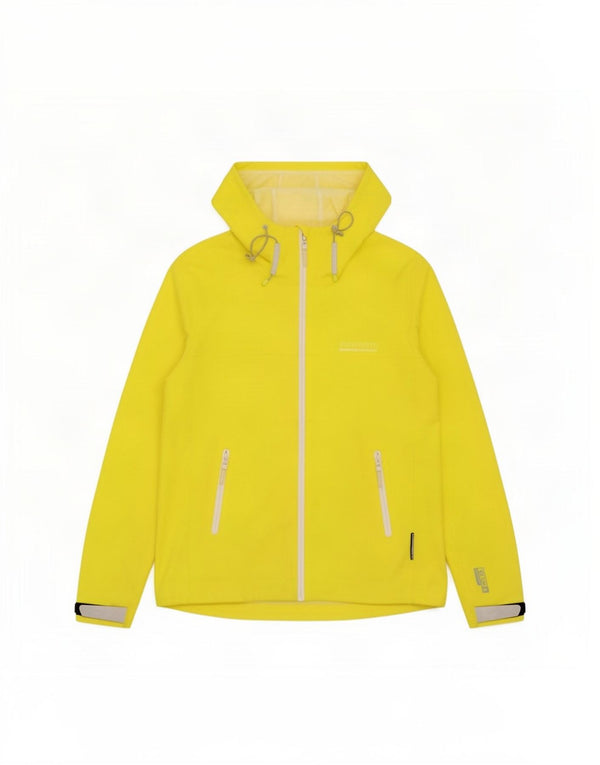 Superdry Womens Hooded Rain Jacket UK 12 Medium Yellow Polyester