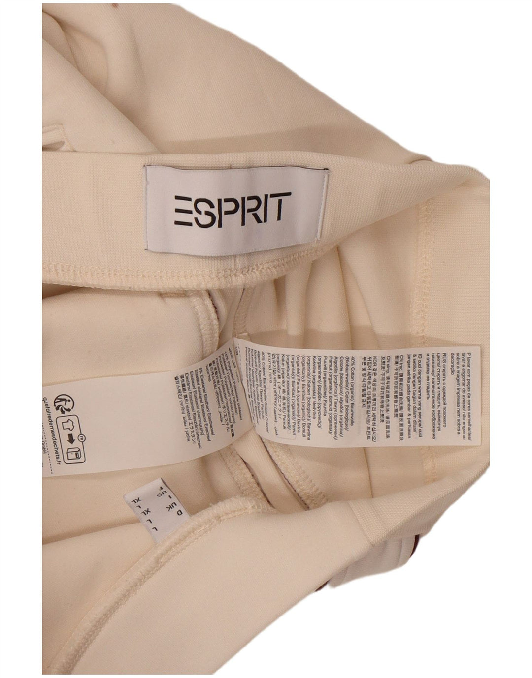Esprit Γυναικείο Slim Παντελόνι Chino Μεγάλο W32 L29 Λευκό βαμβακερό