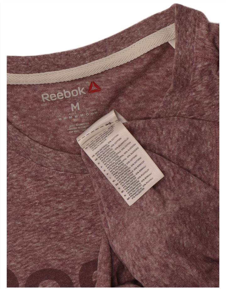 Ανδρικό γραφικό T-Shirt Reebok Top Βαμβακερό μεσαίο ροζ φλύκταινας