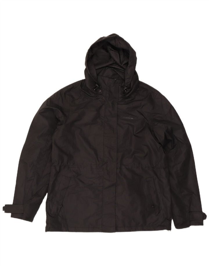 Mountain Warehouse Γυναικείο μπουφάν βροχής με κουκούλα UK 14 Large Black Polyester