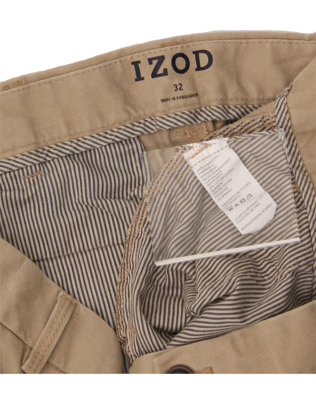 IZOD Mens Chino Shorts W32 Medium Beige Cotton Vintage Izod and Second-Hand Izod from Messina Hembry 
