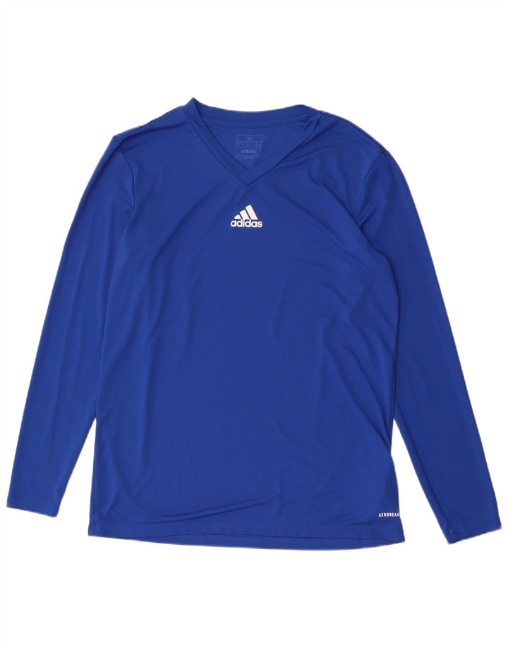 Adidas Ανδρικό τοπ Aeroready μακρυμάνικο XL μπλε πολυεστέρας