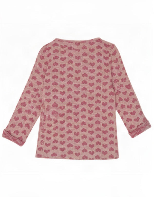 Γυναικείο Oasis 3/4 Sleeve Boat Neck Jumper UK 6 XS Pink Heart