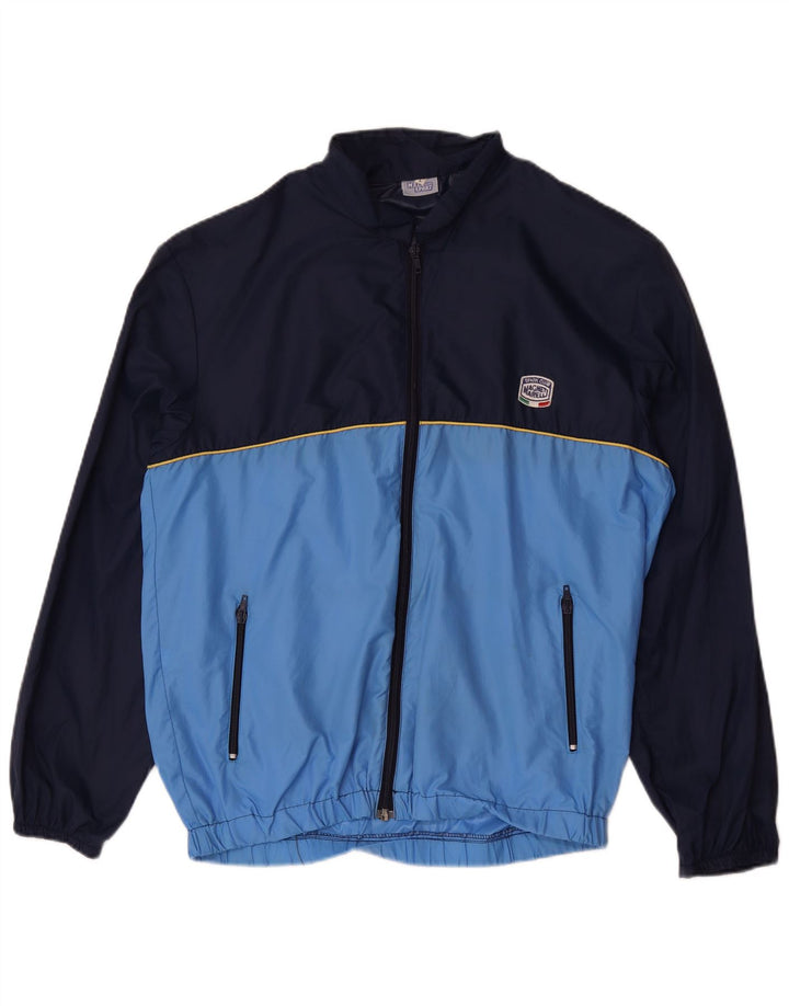 Vintage ανδρική αθλητική φόρμα Top Jacket Large Navy Blue Colourblock