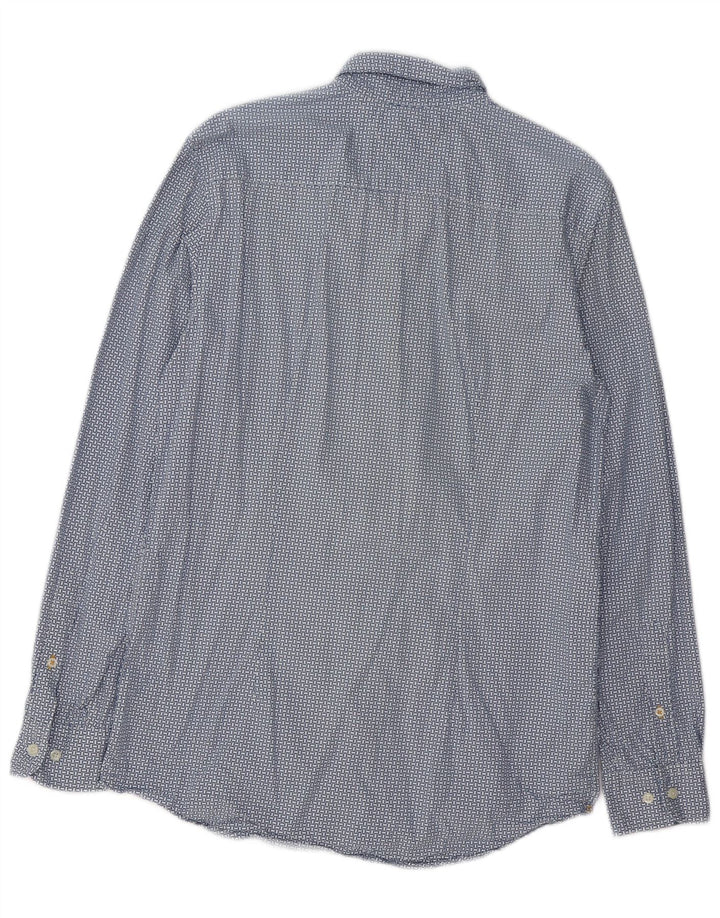 TOMMY HILFIGER Ανδρικό πουκάμισο Slim Fit μεγάλο μπλε γεωμετρικό βαμβακερό