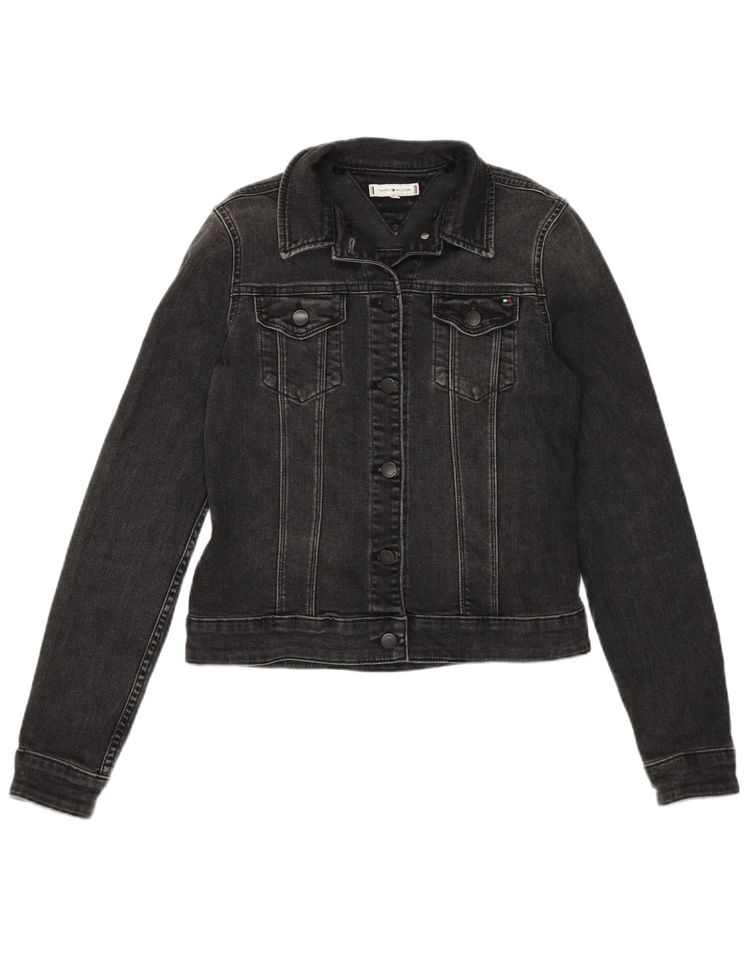 Tommy Hilfiger Γυναικείο Τζιν Μπουφάν US 6 Μεσαίο Γκρι Βαμβακερό