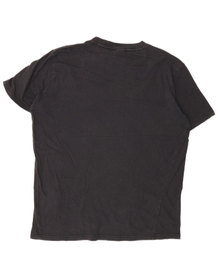 Ανδρικό γραφικό T-Shirt Champion Top Μεσαίο μαύρο βαμβακερό
