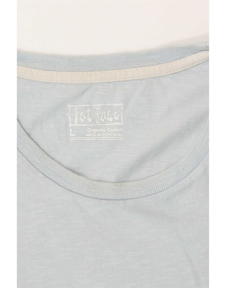 Ανδρικό γραφικό T-Shirt Fat Face Top μεγάλο μπλε βαμβακερό