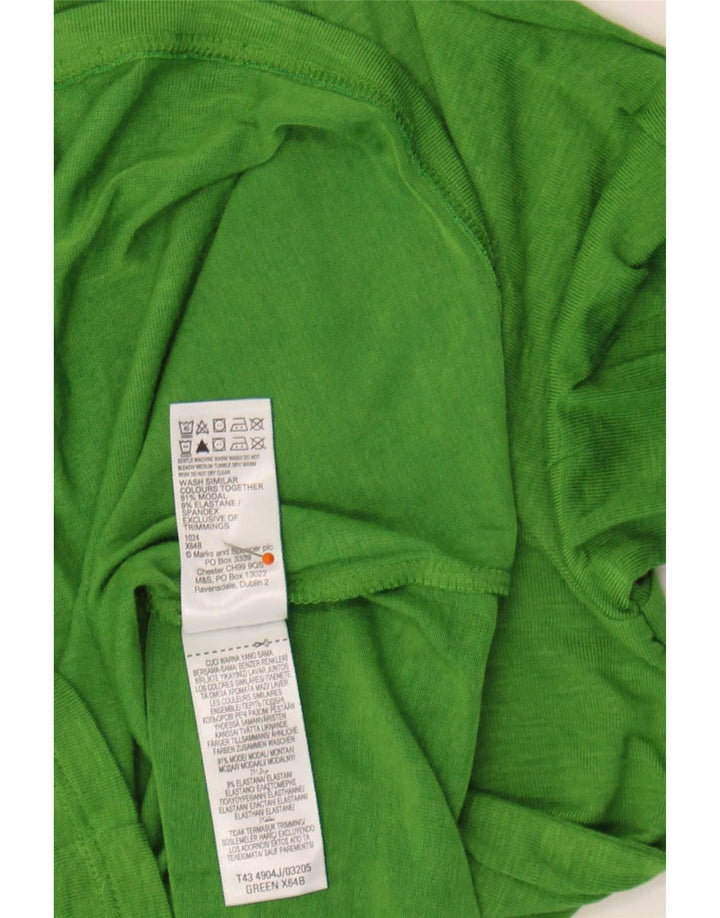 Marks & Spencer Γυναικείο τοπ μακρυμάνικο UK 14 Large Green Flecked Modal