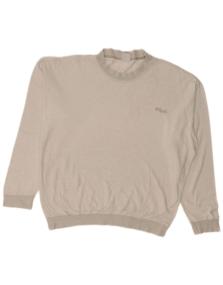 Ανδρικό FILA Loose Fit Top Μακρυμάνικο Μεσαίο Γκρι