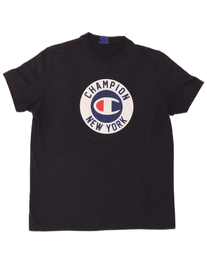 Ανδρικό T-Shirt Champion Graphic Top Medium Navy Blue