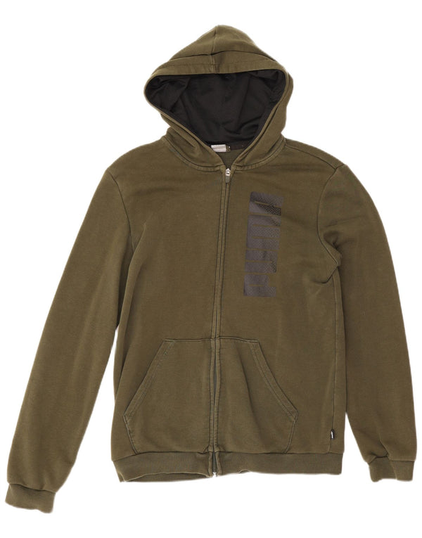 Πουλόβερ Puma Boys Graphic Zip Hoodie 15-16 ετών Χακί βαμβάκι
