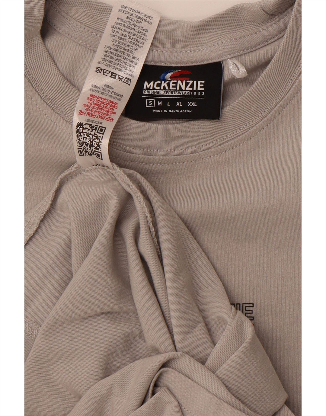 MCKENZIE Mens Graphic T-Shirt Top Small Grey Cotton Vintage Mckenzie and Second-Hand Mckenzie from Messina Hembry 