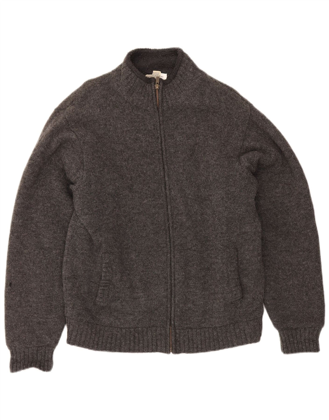 Ανδρικό πουλόβερ σέρπα ζακέτα L.L.Bean Medium Grey Lambswool
