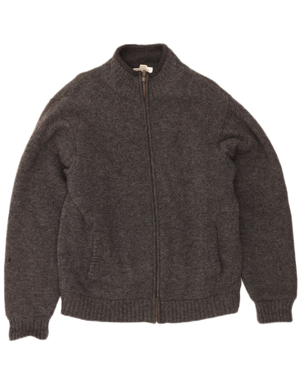 Ανδρικό πουλόβερ σέρπα ζακέτα L.L.Bean Medium Grey Lambswool