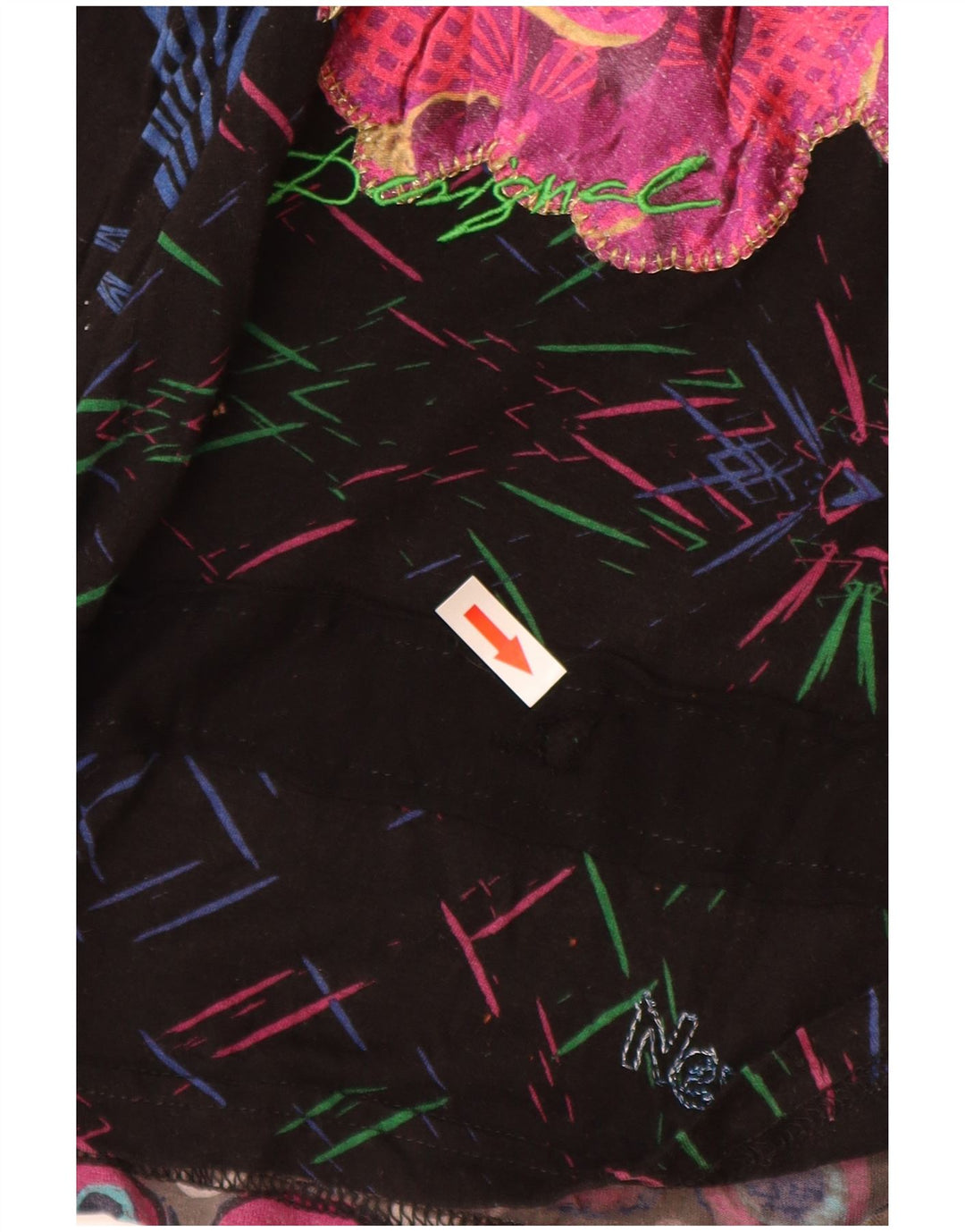 Desigual Γυναικείο Γραφικό Μακρυμάνικο UK 10 Μικρή πολύχρωμη βισκόζη