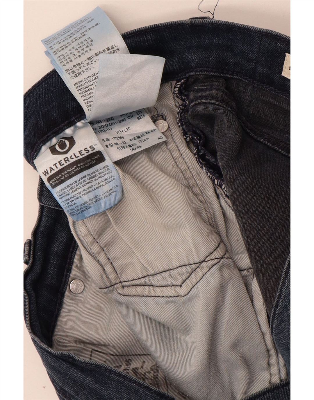Ανδρικό τζιν LEVI'S Slim W34 L30 Μπλε βαμβακερό