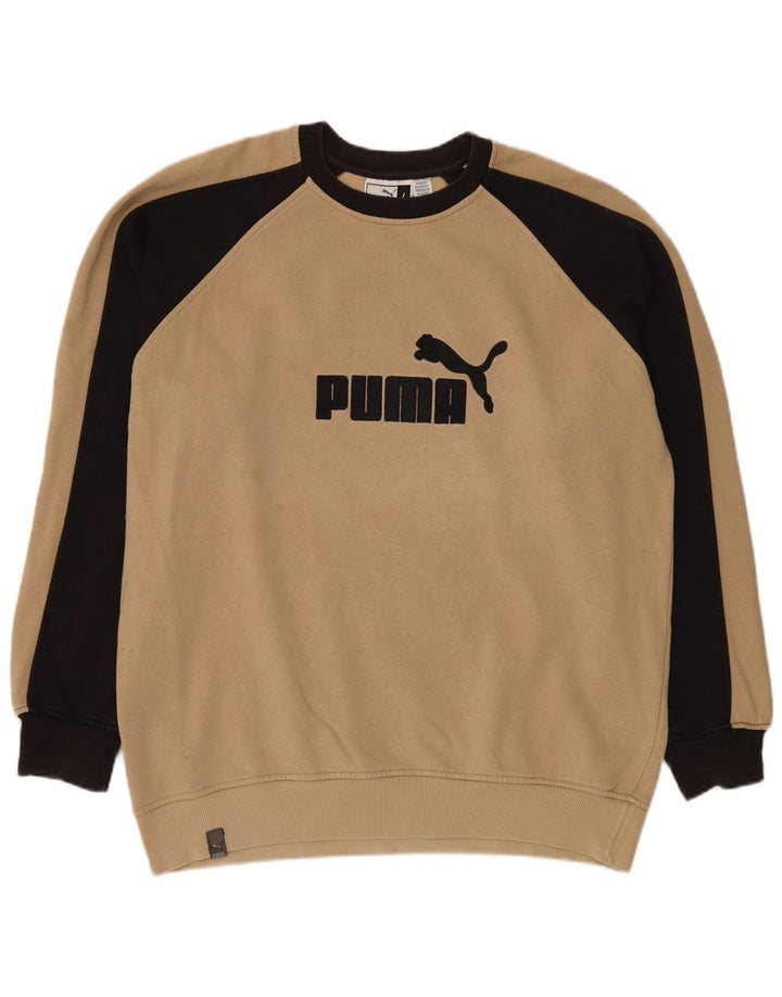 Ανδρικό γραφικό φούτερ PUMA Jumper με μεγάλο μπεζ χρώμα