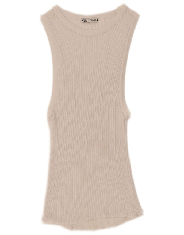 Zara Γυναικείο Γιλέκο Τοπ UK 14 Medium White