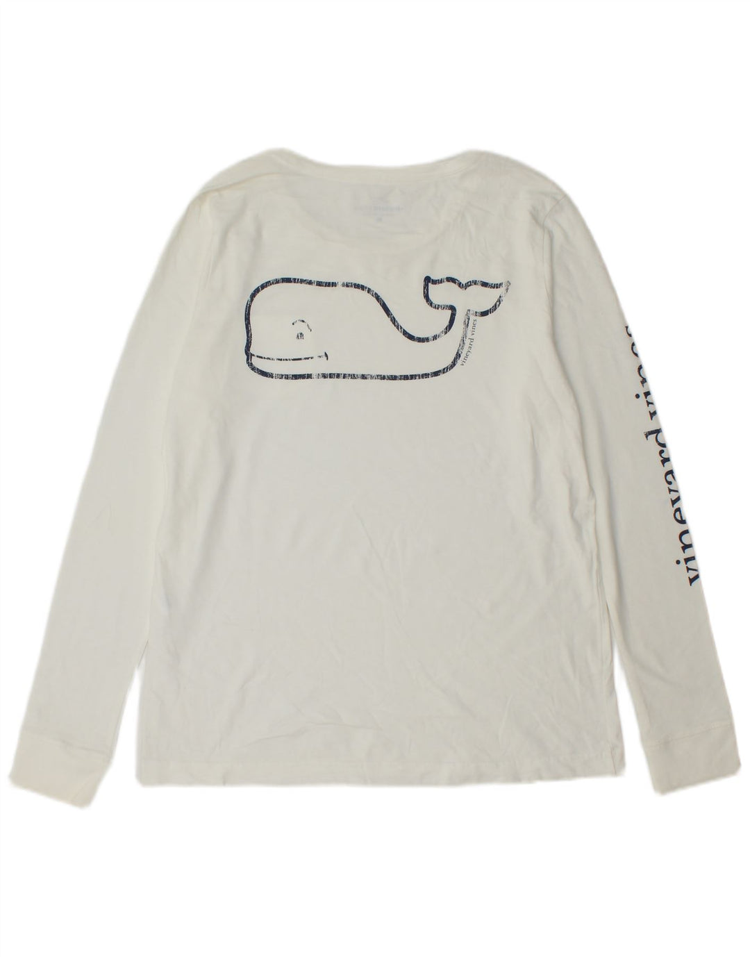 VINEYARD VINES Ανδρικό γραφικό τοπ Μακρύ μανίκι μεσαίο λευκό βαμβακερό