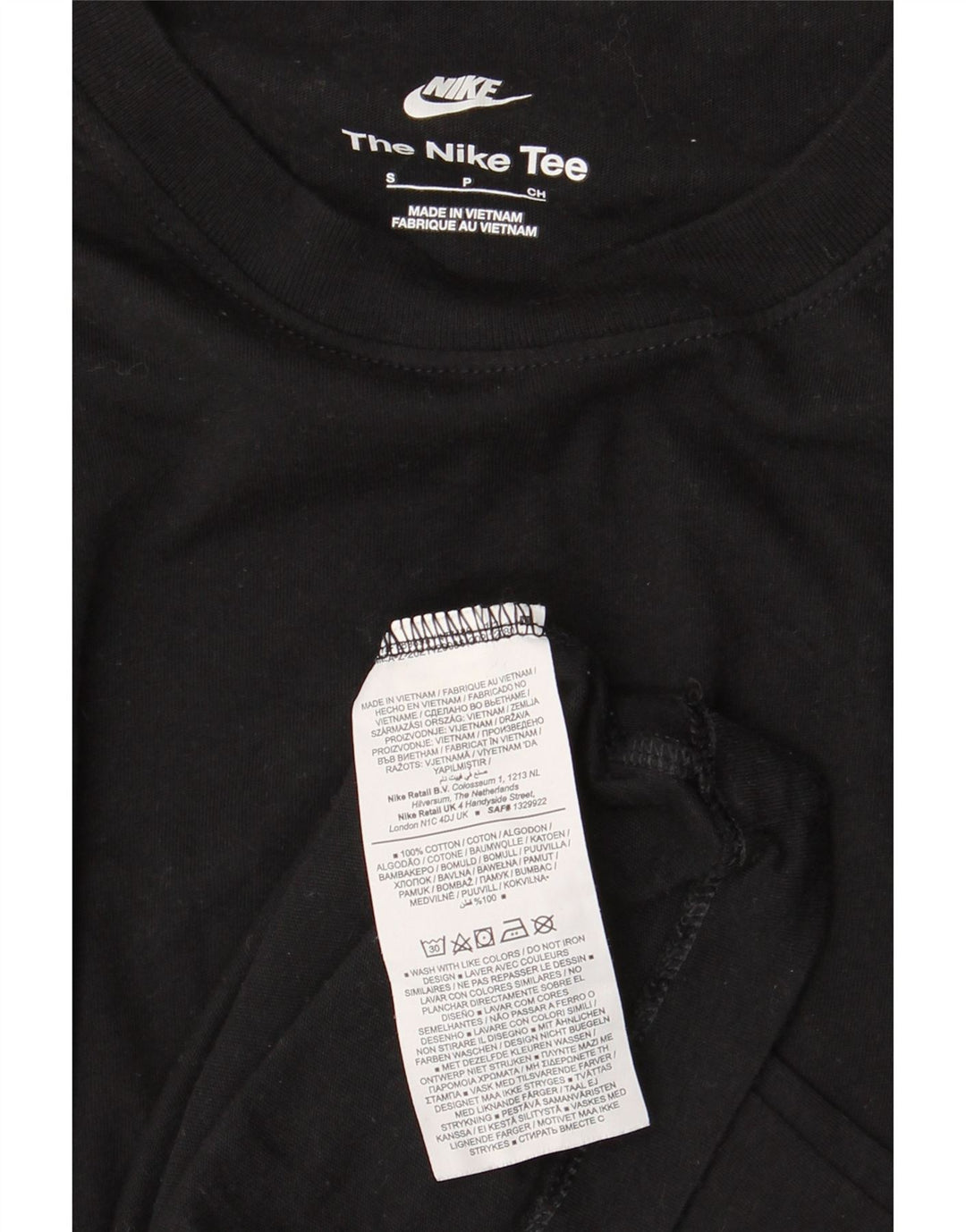 Ανδρικό T-Shirt NIKE Top Small, μαύρο βαμβακερό