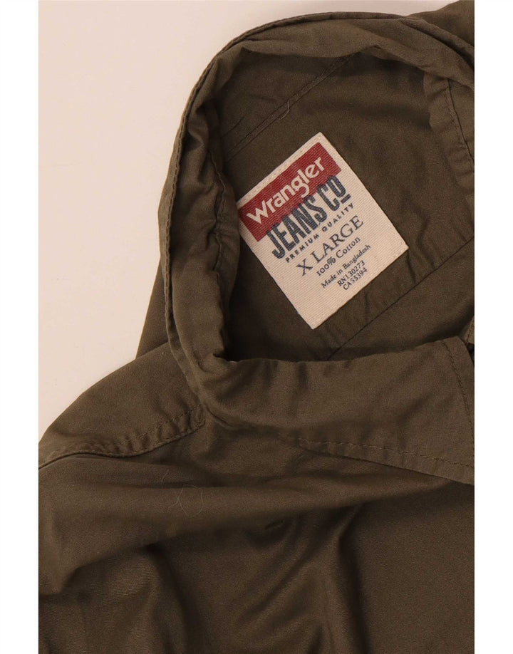 Ανδρικό πουκάμισο Wrangler XL Χακί βαμβακερό