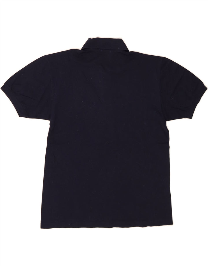 VINTAGE Mens Polo Shirt Medium Navy Blue Vintage Vintage and Second-Hand Vintage from Messina Hembry 