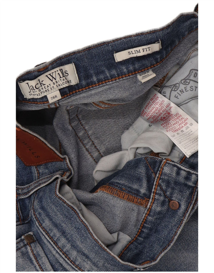 Jack Wills Ανδρικό Slim Jeans W28 L30 Blue Cotton