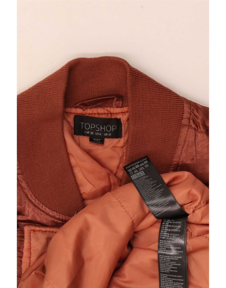 Topshop Γυναικείο μπουφάν μπουφάν UK 10 Small Brown Polyester