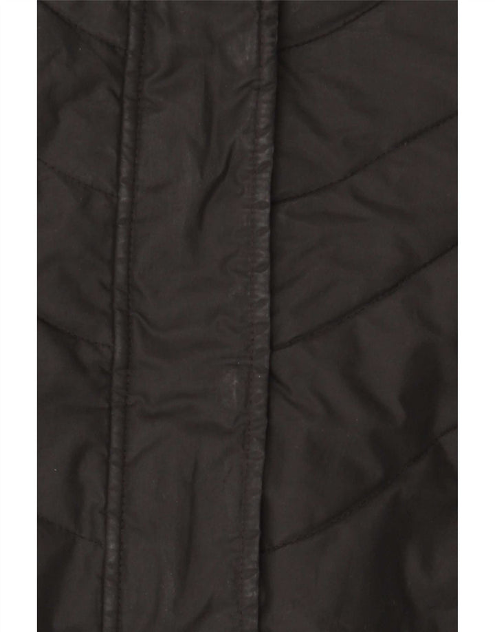 Jack Wolfskin Γυναικείο παλτό με κουκούλα UK 10 μικρό μαύρο πολυεστέρα