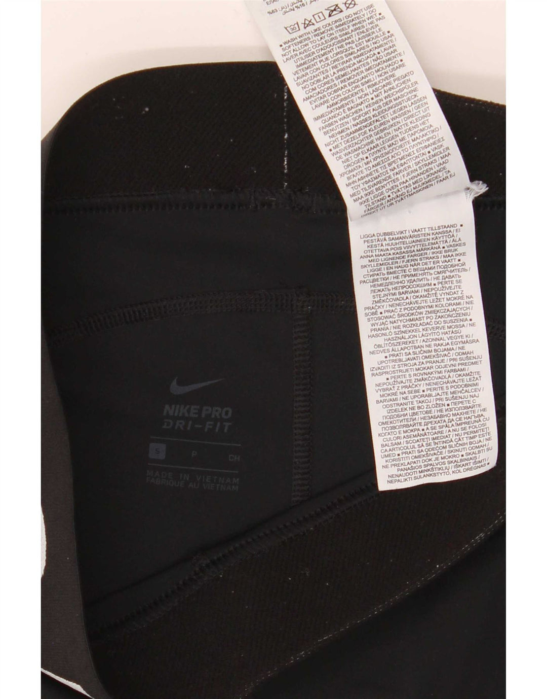 Γυναικείο γραφικό αθλητικό σορτς Nike Dri Fit UK 8 μικρό μαύρο πολυεστέρα