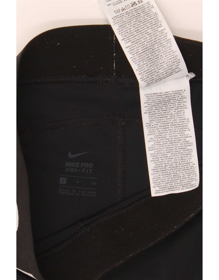 Γυναικείο γραφικό αθλητικό σορτς Nike Dri Fit UK 8 μικρό μαύρο πολυεστέρα