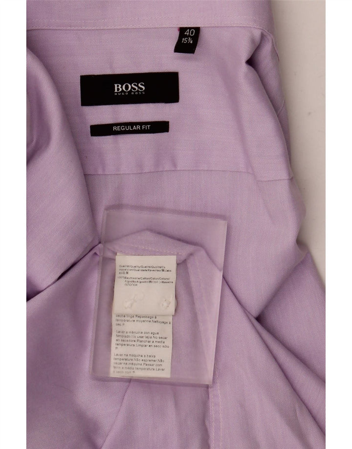 Ανδρικό πουκάμισο Hugo Boss Regular Fit Size 4015 3/4 Medium Purple βαμβακερό