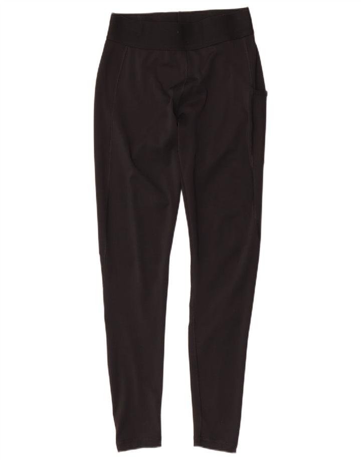 Adidas Womens Tech Fit Graphic κολάν UK 8/10 Μικρό μαύρο πολυεστέρα