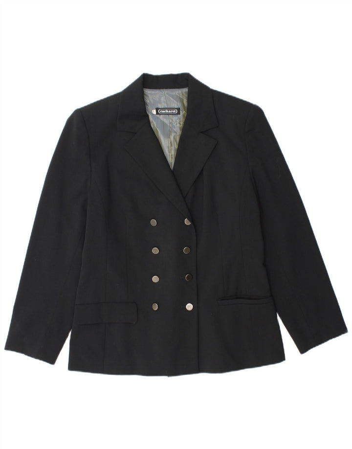 Cacharel Γυναικείο Μπουφάν Blazer με διπλό στήθος IT 38 XS Μαύρο Πολυεστέρας