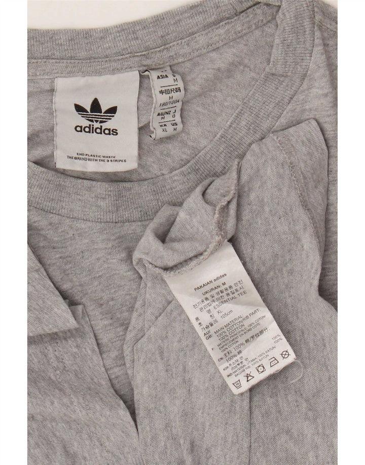 Ανδρικό T-Shirt Adidas Τοπ μεσαίου γκρι βαμβακερό