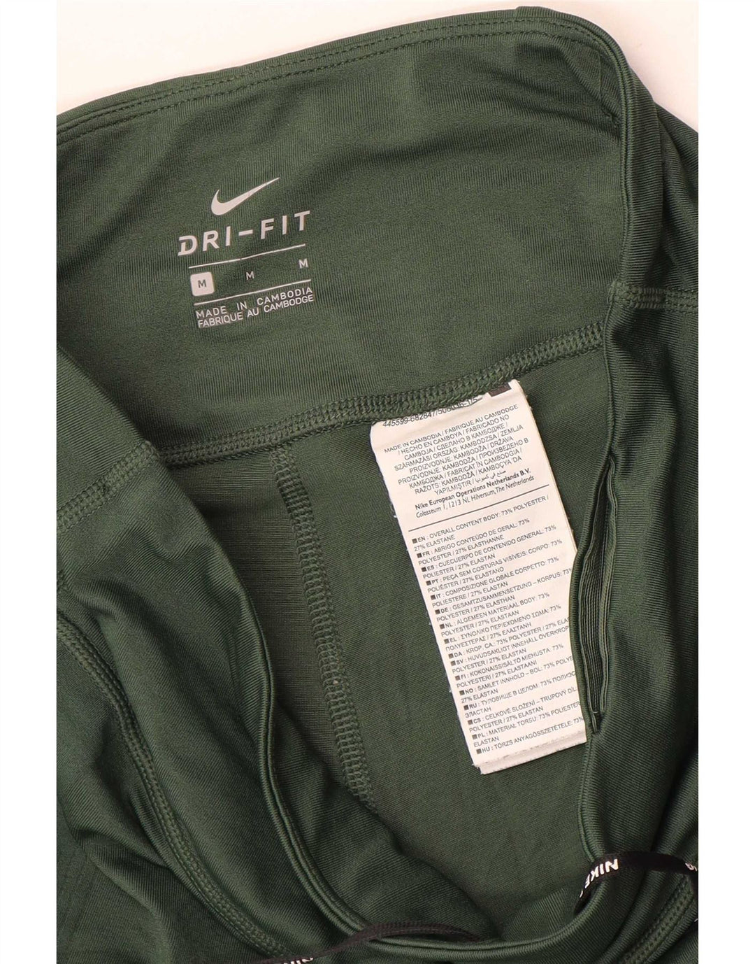 Γυναικεία κολάν Nike Dri Fit UK 14 Μεσαίου πράσινου πολυεστέρα