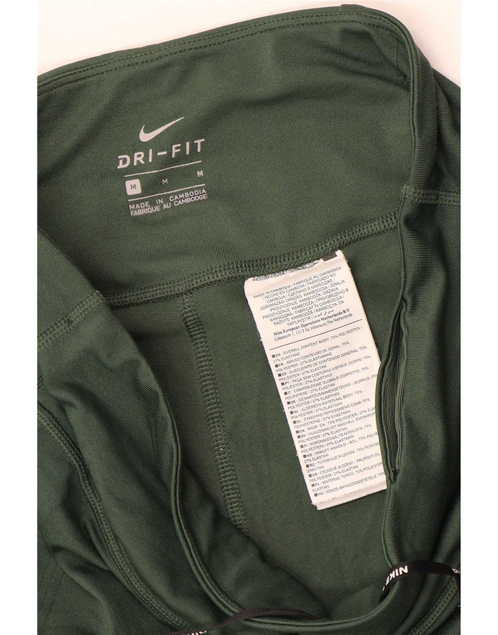 Γυναικεία κολάν Nike Dri Fit UK 14 Μεσαίου πράσινου πολυεστέρα