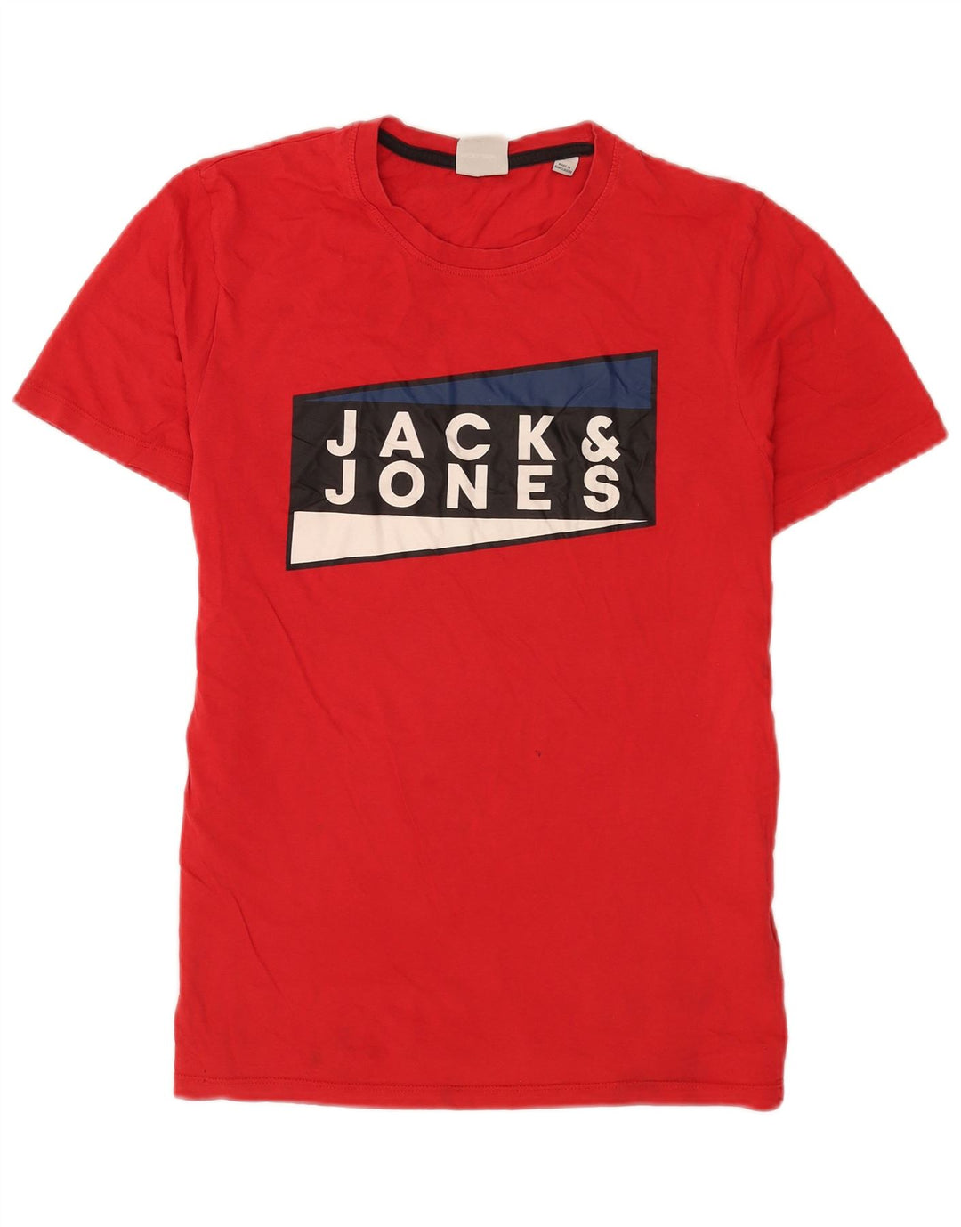Ανδρικό γραφικό μπλουζάκι Jack & Jones, μεσαίο κόκκινο βαμβακερό