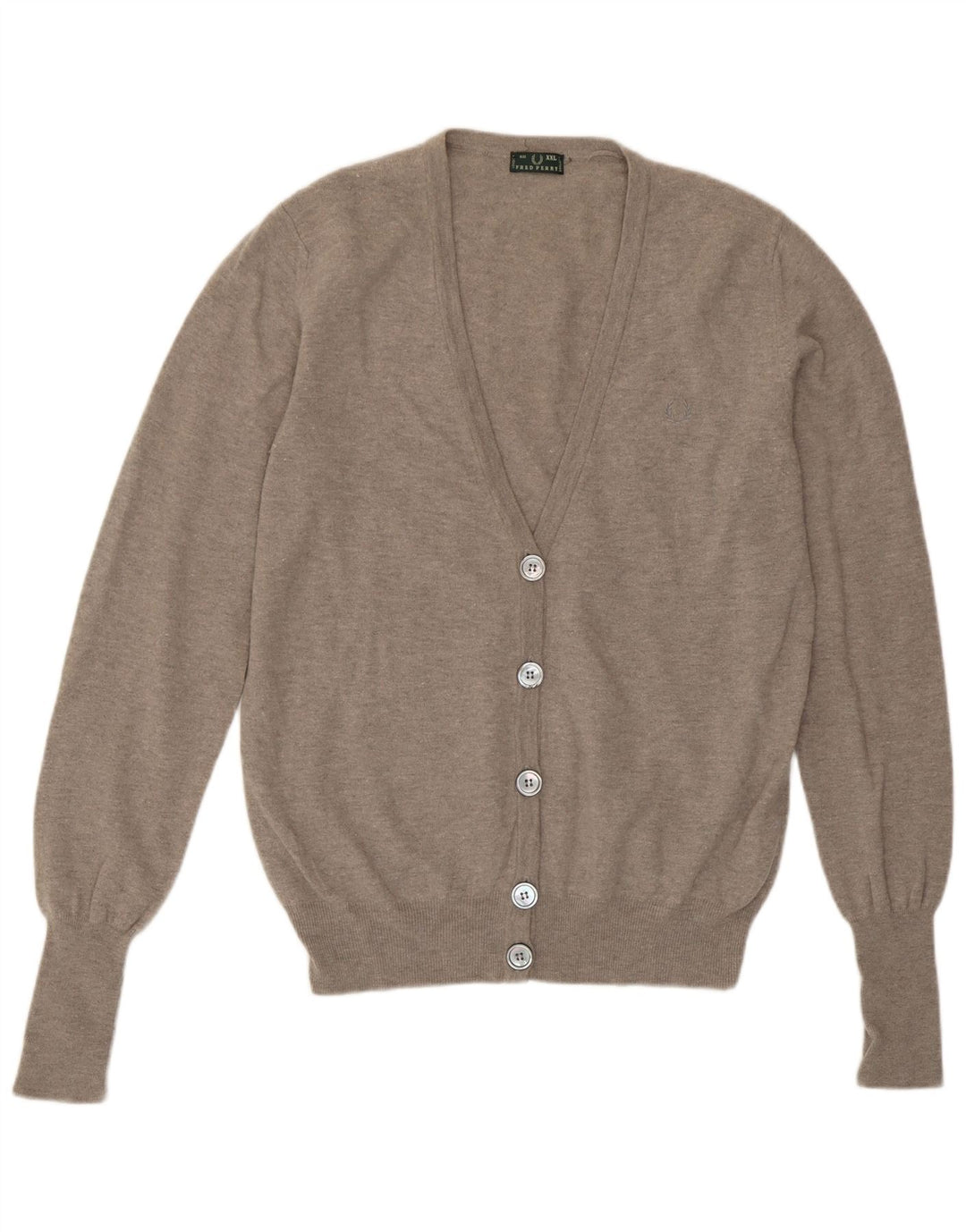 Fred Perry Γυναικεία Ζακέτα UK 20 2XL Γκρι μαλλί