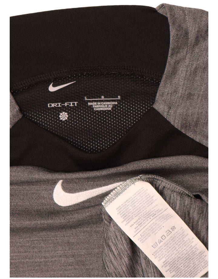 Ανδρικό T-Shirt Nike Dri Fit Top Large Grey Colourblock Πολυεστέρας